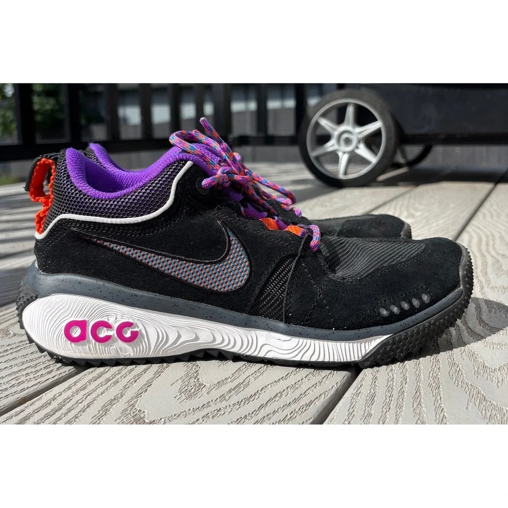 Nike ACG Dog Mountain Mens Shoes Size 7.5 Hyper Grape Black‎ Blue AQ0916-001